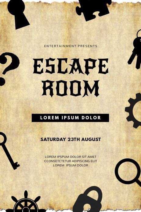 Escape Room Flyer Template